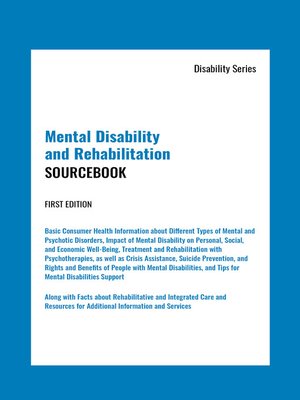 cover image of Mental Disability and Rehabilitation Sourcebook